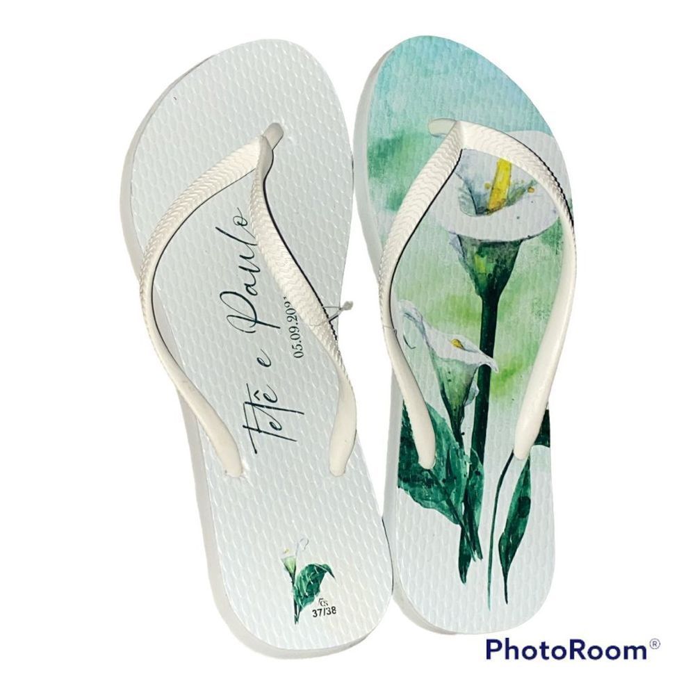 Fete e Paulo Lily Flip Flops NWOT